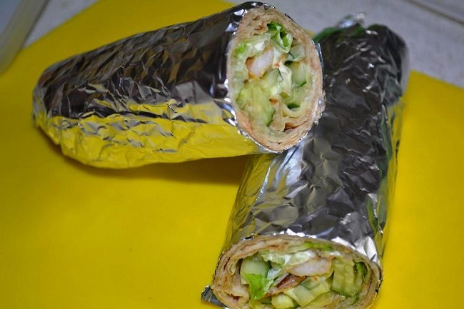 Вариант вкусного перекуса из лаваша