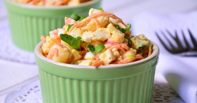 Закуски на скорую руку к пиву: салат-закуска