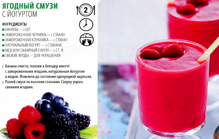 Рецепт смузи с замороженными ягодами