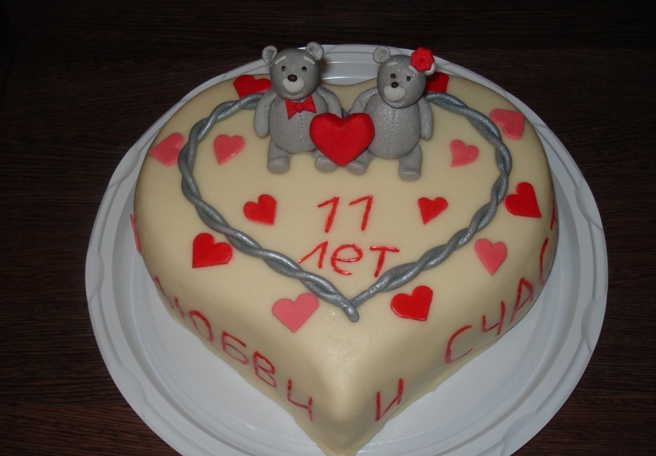 Торт на 11 лет свадьбы: идеи, фото.