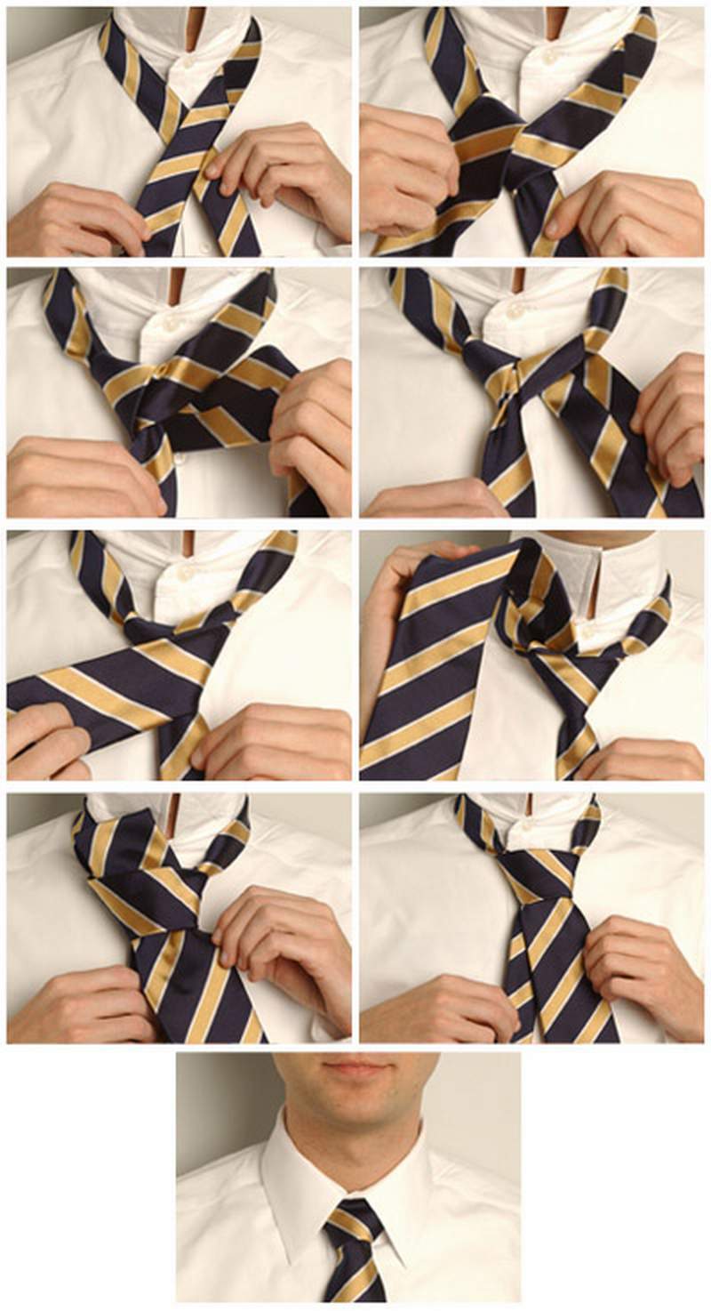 Пошаговые инструкции завязывания галстука