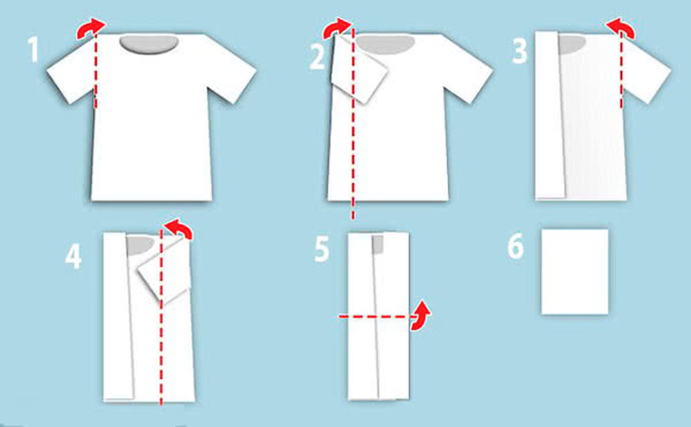 Απλό πτυσσόμενο σχήμα t -shirt