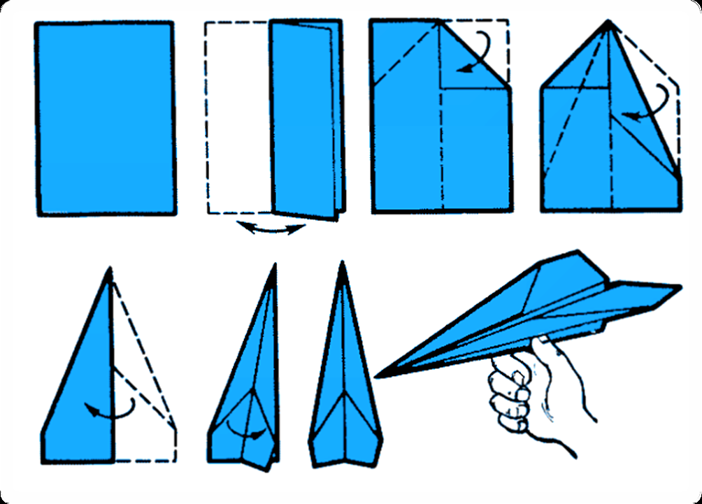 инструкция самолётик из бумаги