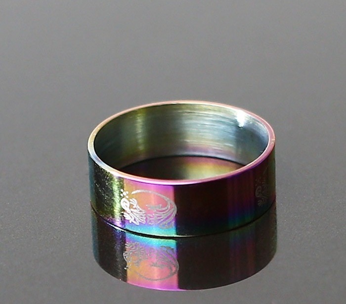 Мъжки хомелеонски пръстен, напълно променящ се цвят