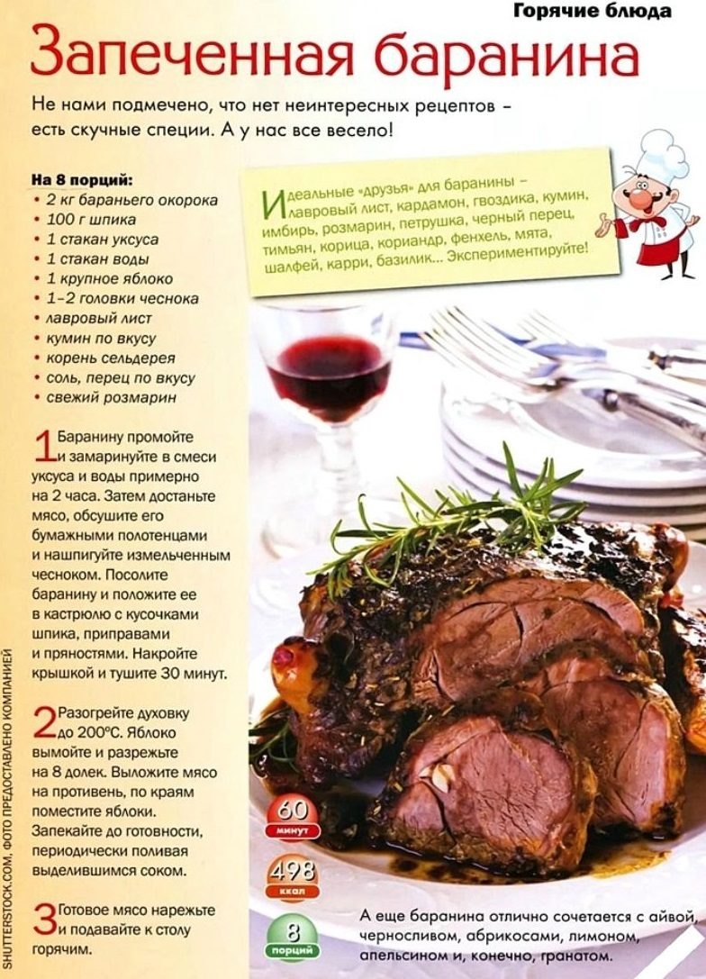 Праздничное блюдо из баранины