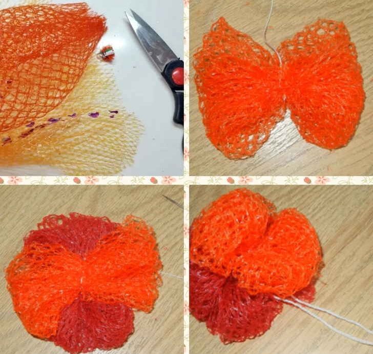 Мочалка из сетки