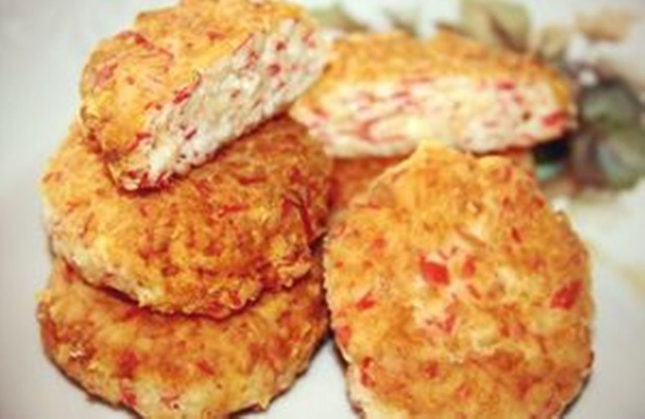 Печеные котлетки из крабовых палочек!