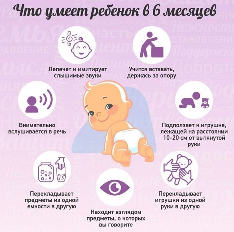 Что умеет ребенок в 6 месяцев