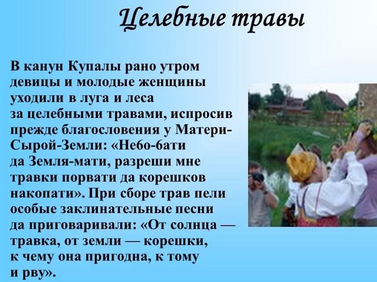 Женщины и девушки собирали целебные травы на ивана купала