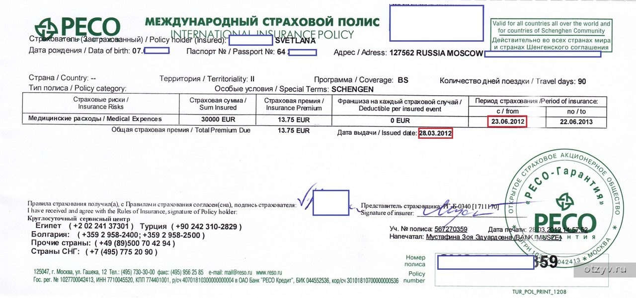 Медицинская страховка для стран европы