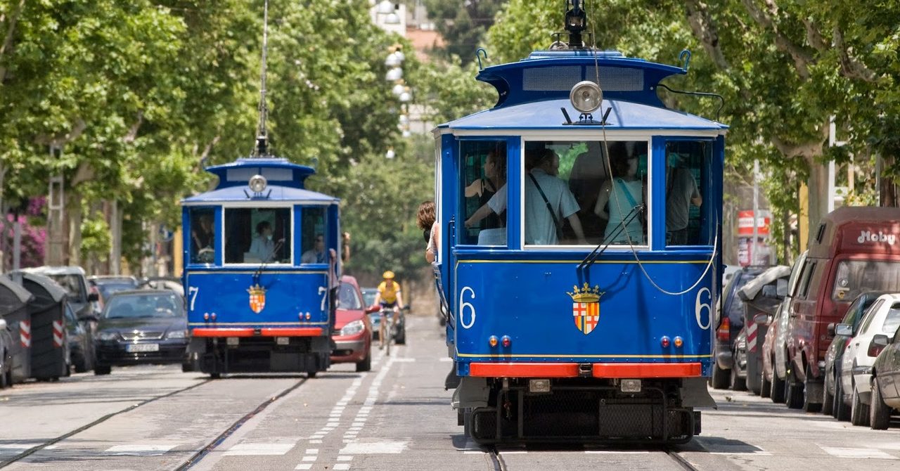 Tramvia blau, барселона, испания
