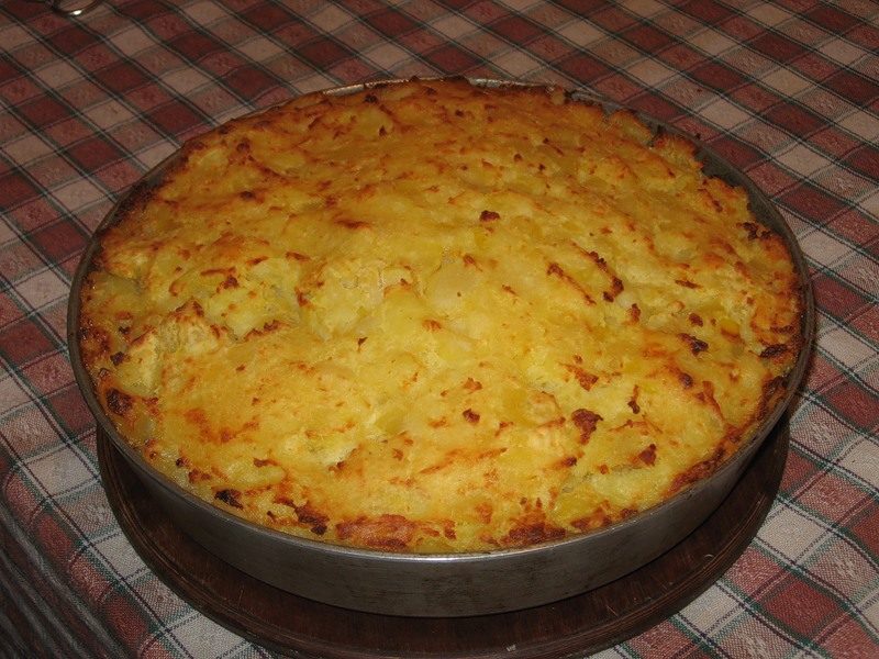 Картофельная запеканка с кокосовым маслом очень вкусная