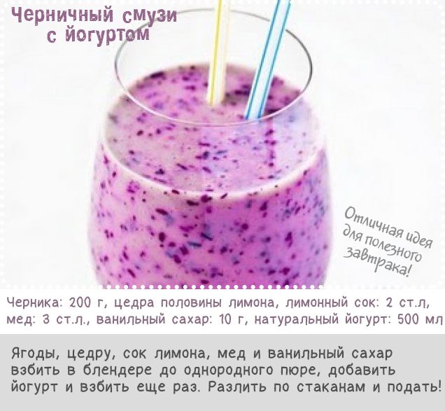 Смузи с черникой