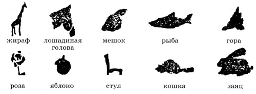 Очертания рисунков в гуще