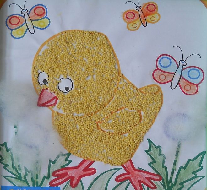Цыпленок из пшонки