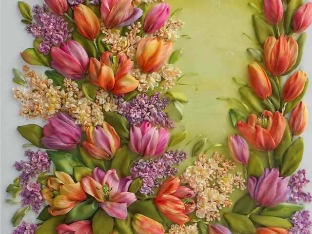 Как вышивать лентами: необычная техника вышивки, описание. Схемы и шаблоны вышивки лентами, мастер-классы для начинающих: описание, фото, видео