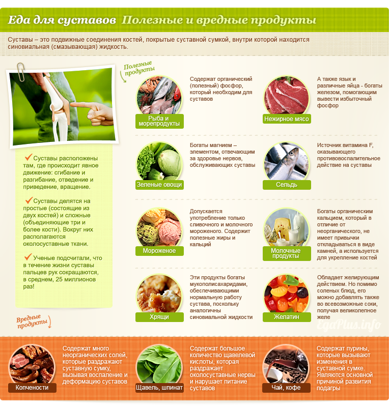 Продукты, необходимые для здоровья суставов