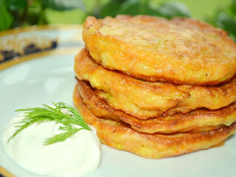 Оладьи на основе кабачковой икры