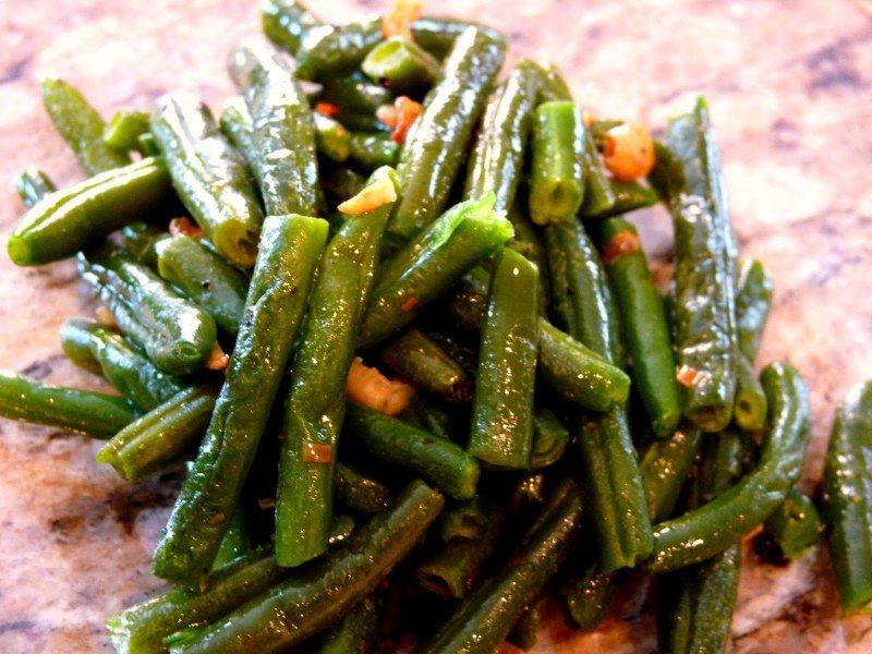 Гарнир из стручковой фасоли