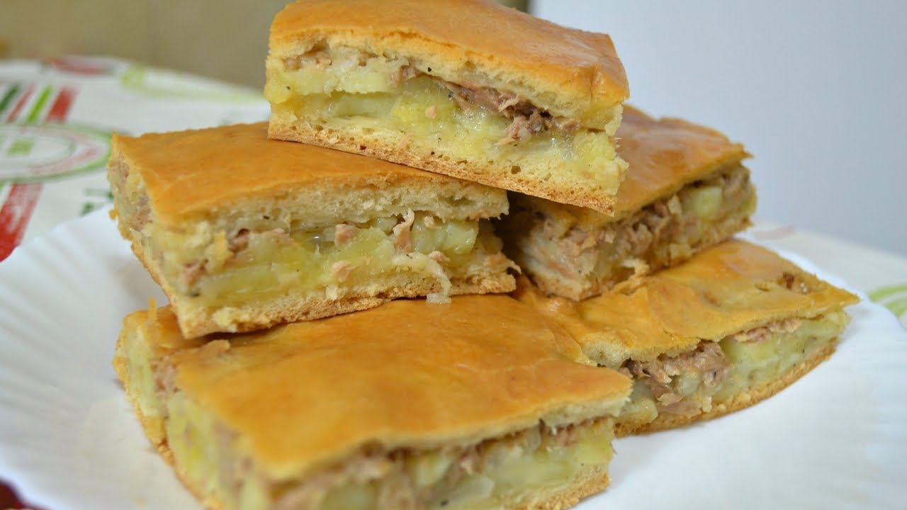 Постный пирог с картошкой