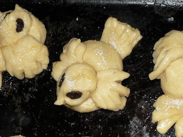 Жаворонки из теста постные