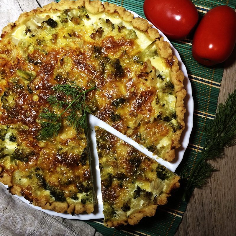 Французский киш - пирог с заливкой