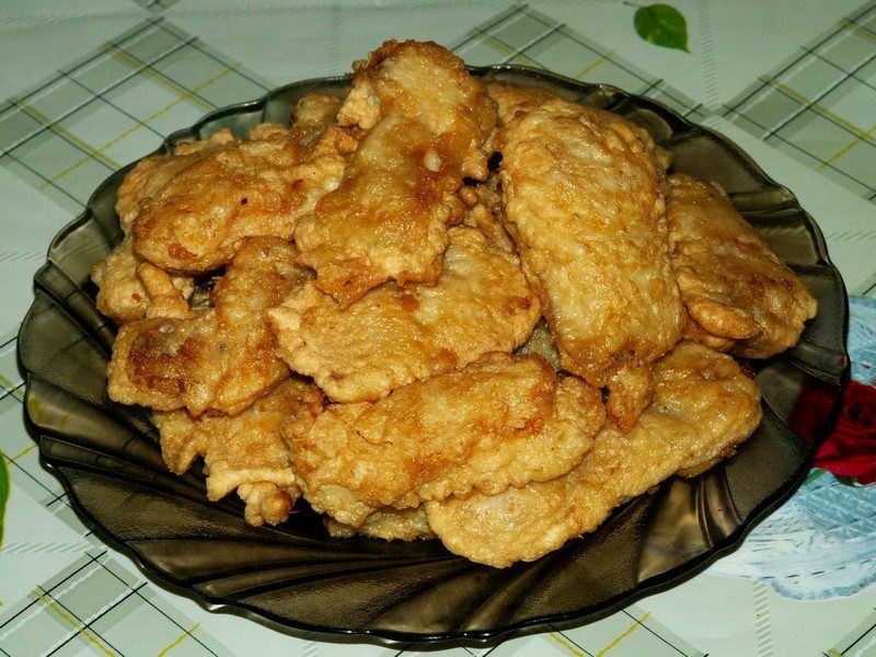 Кусочки минтая в кляре