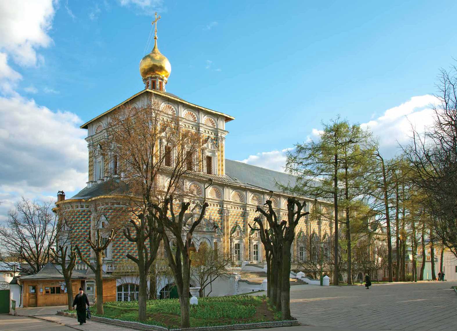 Храм преподобного сергия с трапезной палатой при монастыре