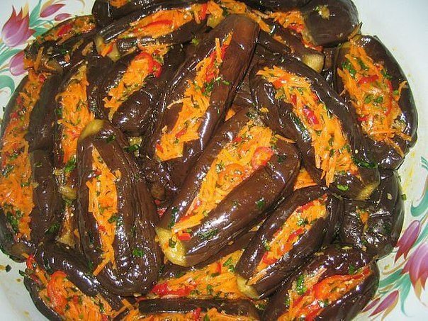Фаршированные баклажаны на зиму