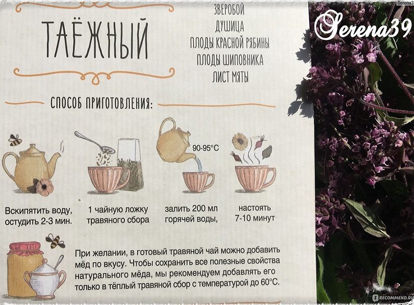 Рецепт таежного травяного чая