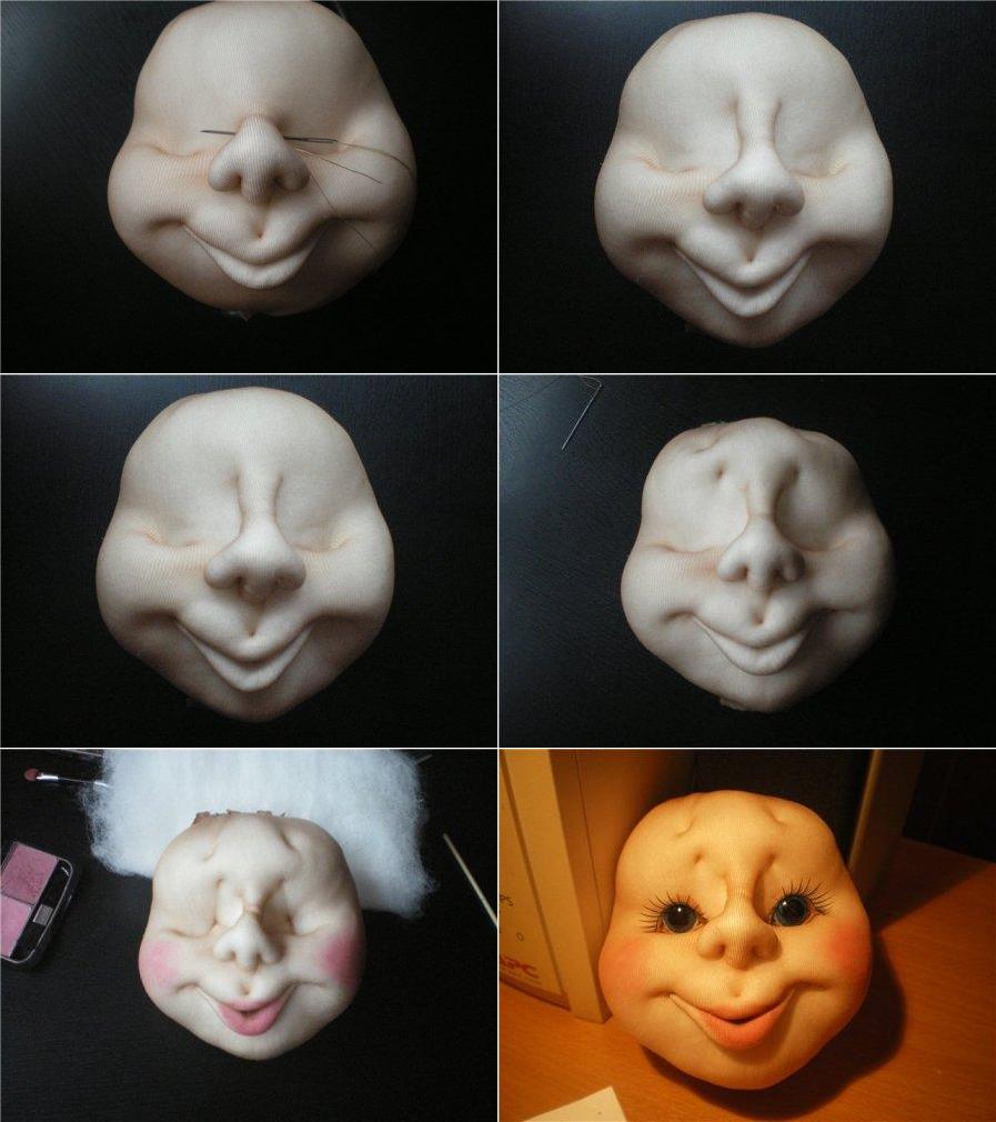 Прошивка кукольного лица.