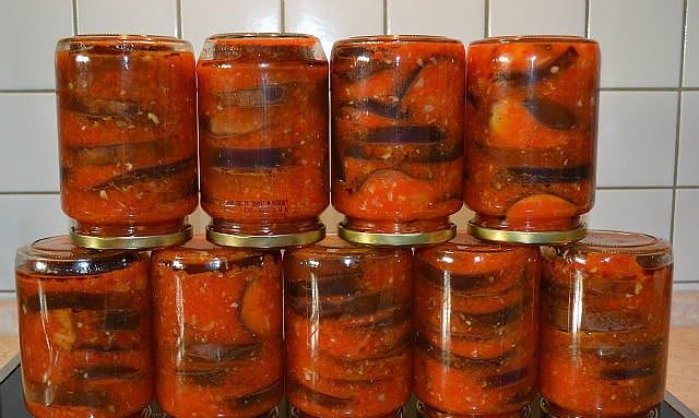 Баклажаны в томатном соусе на зиму
