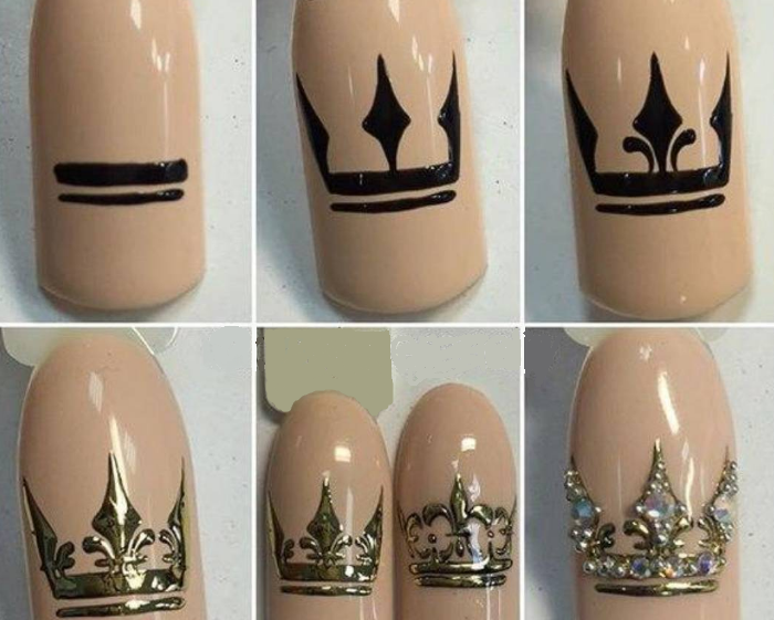 Последовательность создания рисунка "корона"