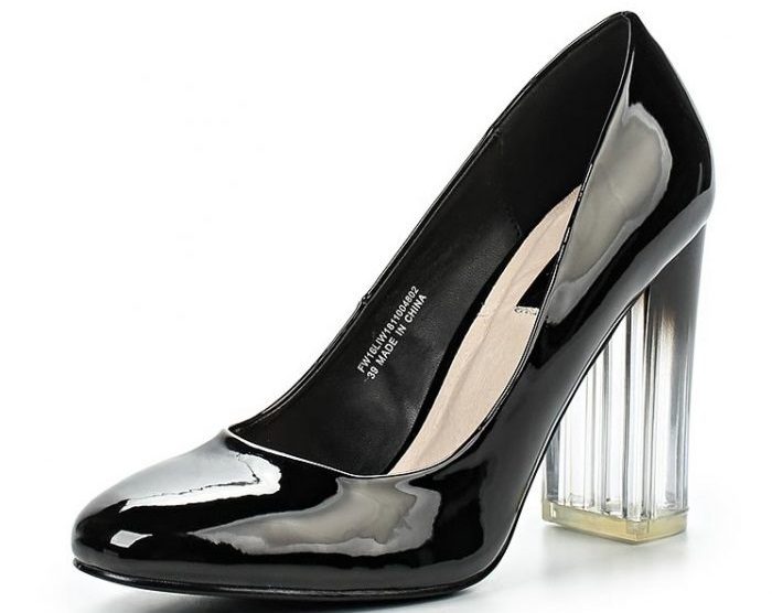 Черные туфли devlyn perspex block heeled court