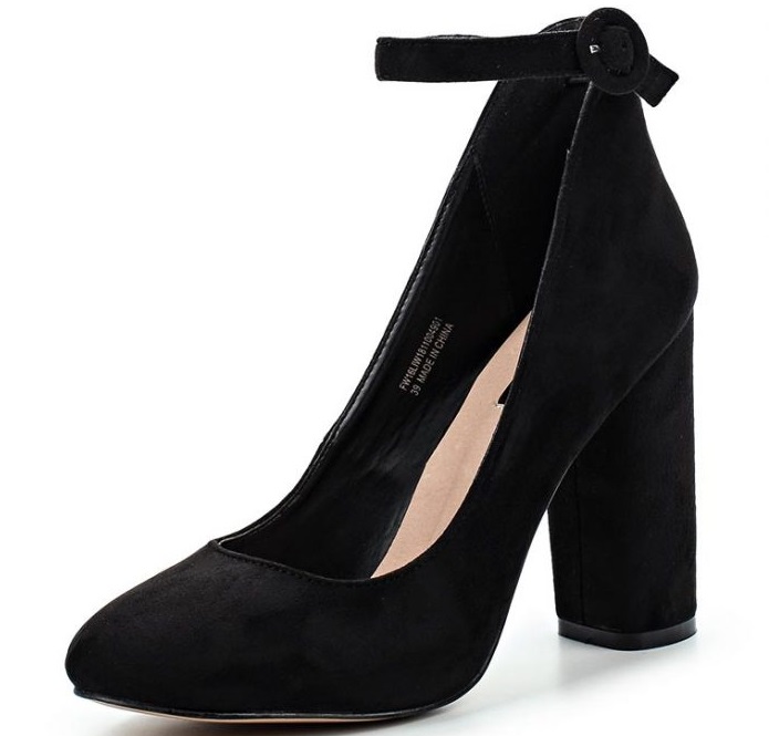 Интересные туфли dilara round heel ankle strap shoe