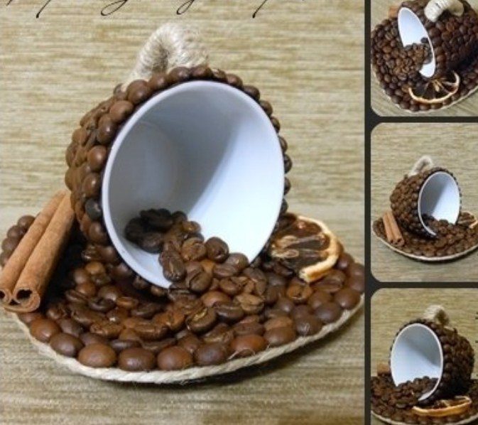 Поделка из кофейных зерен