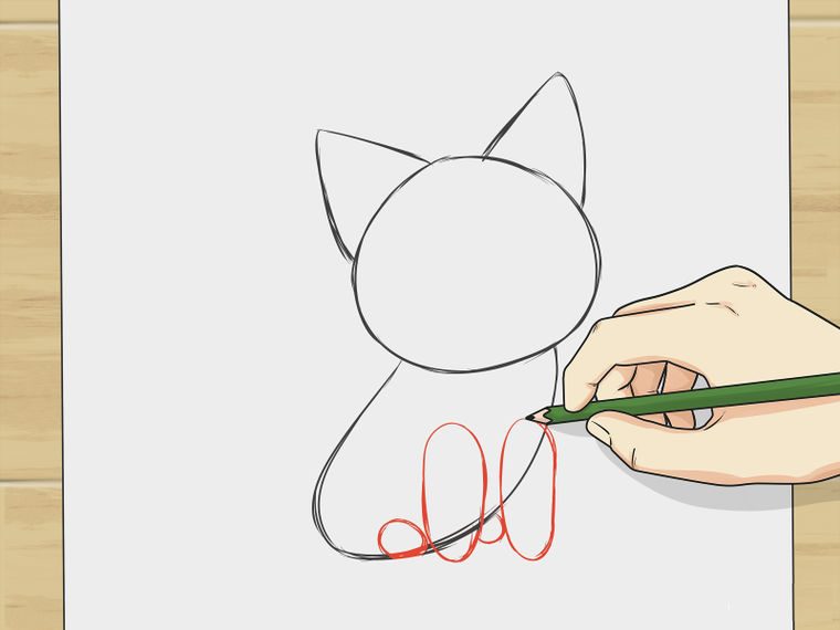 Как нарисовать кошку аниме