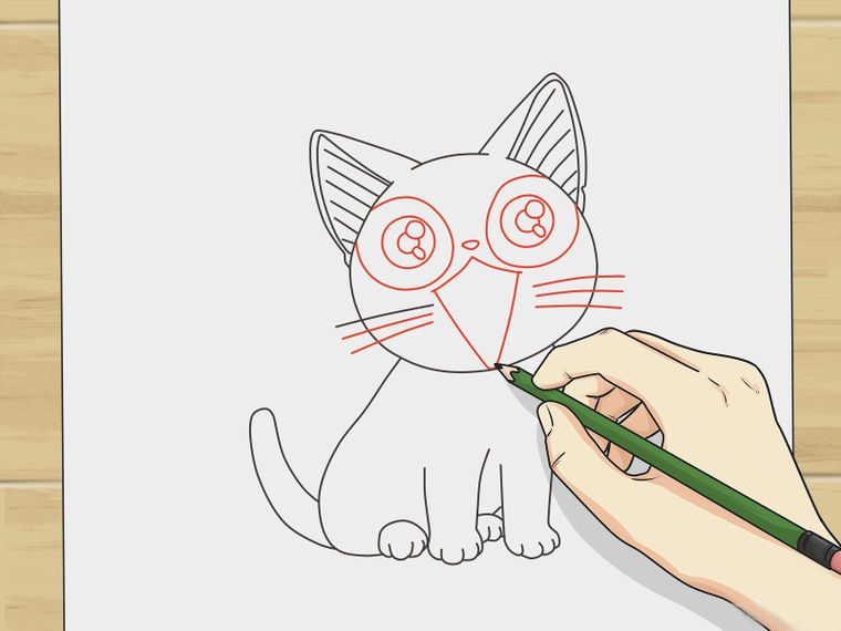 Как нарисовать кошку аниме