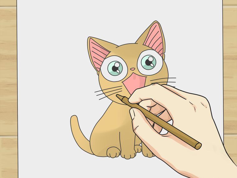 Как нарисовать кошку аниме