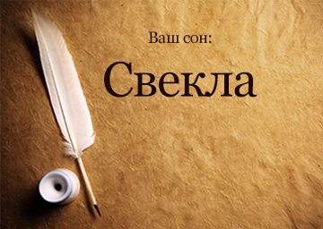 Спелая, красная свекла, во сне означает счастье, перемены и хорошее самочувствие
