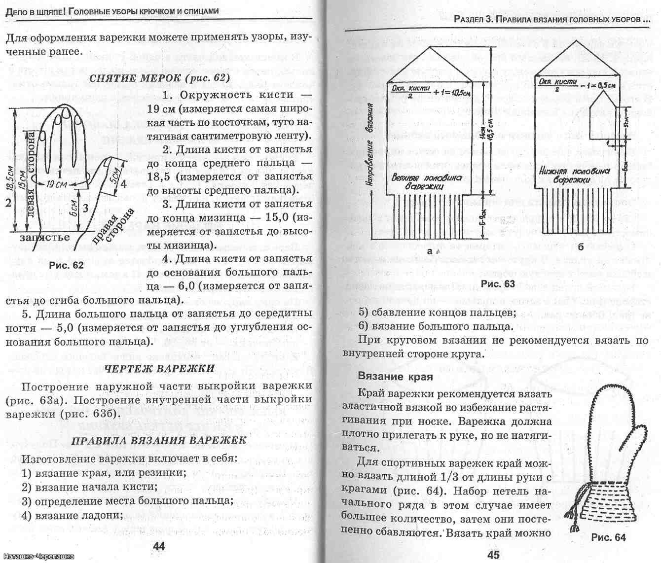 Рассчитать размер варежки для вязания спицами