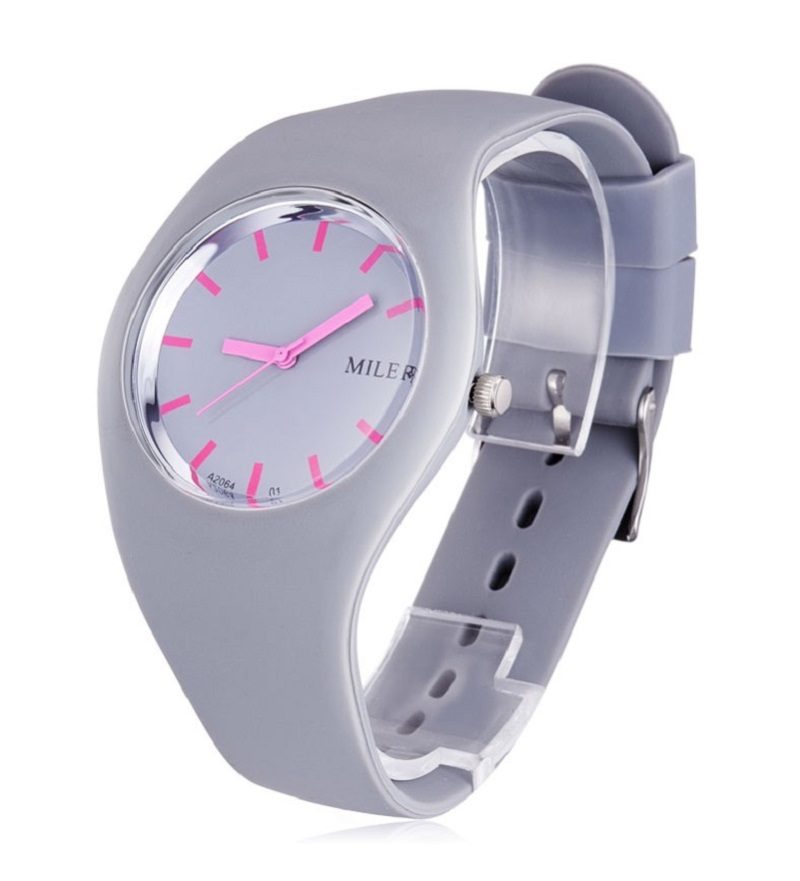 Серые спортивные часы от relogio femino