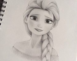 Как нарисовать Королеву Эльзу из «Холодного Сердца» карандашом поэтапно? Рисунок Эльзы из «Холодного Сердца»