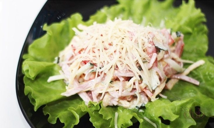 Салат "абу-даби" с тремя видами мяса