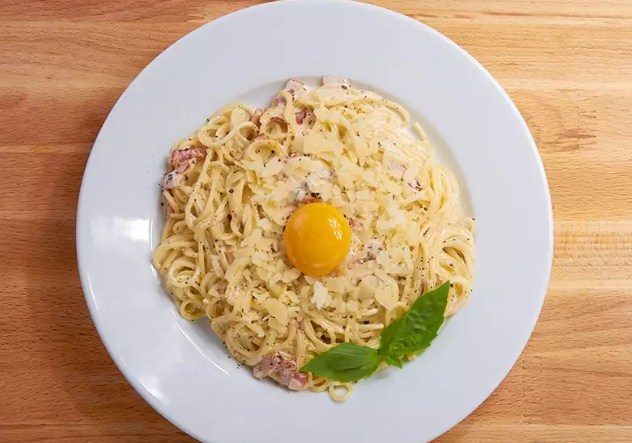 Паста с беконом и сливками