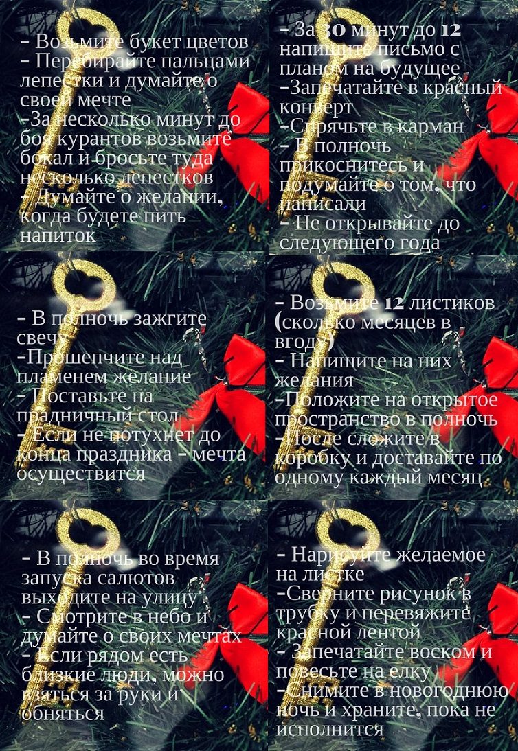 Новогодние приметы, связанные с желанием