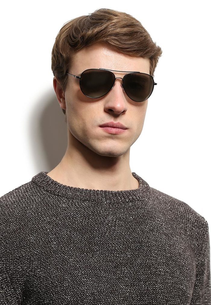 Ультрамодные солнцезащитные очки-авиаторы от emporio armani