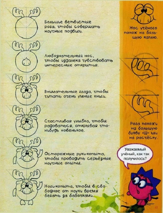 Как нарисовать лосяша из смешариков?