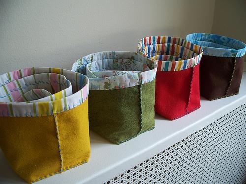Сумочки для хранения из фетра и ткани