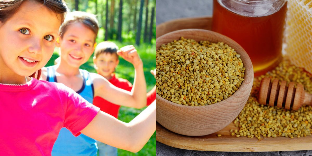 Пчелиная пыльца и родукты пчеловодства полезны детям, у которых на них нет аллергии.